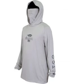 AFTCO Men's Barracuda Geo Cool™ Hooded LS Performance T-Shirt