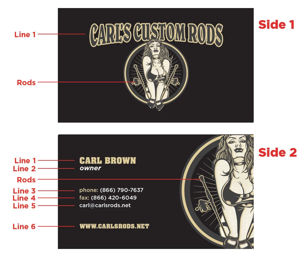 Mud Hole Gear Custom Business Cards: Pinup Girl 4 Mud Hole Gear Custom Business Cards: Pinup Girl