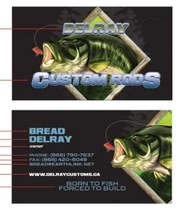 Mud Hole Custom Business Cards: Largemouth Bass Chasing Lure Gear