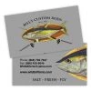 Mud Hole Custom Business Cards: Bamboo Frame With Crossing Rods Gear