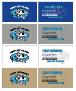Mud Hole Custom Business Cards: Fish Skeleton