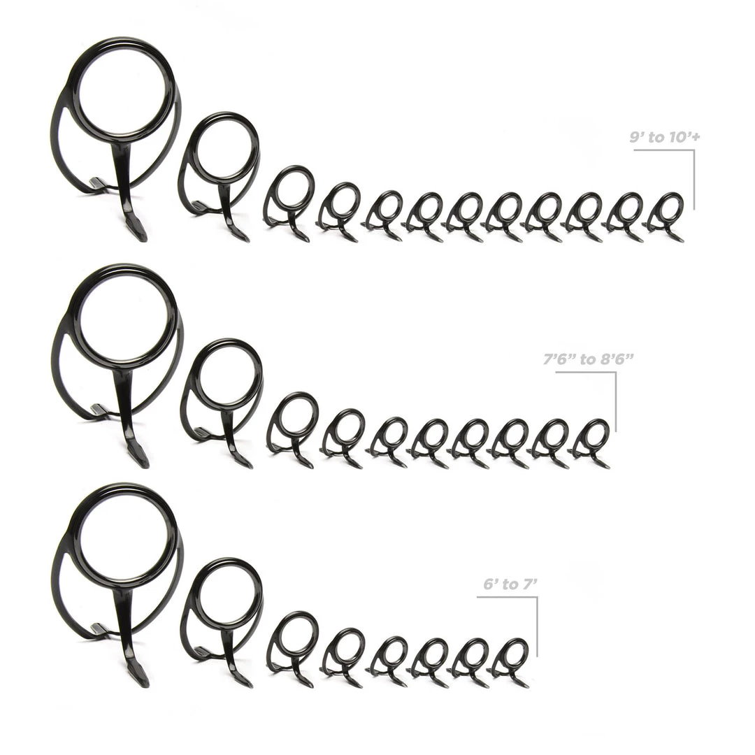 Components CRB Heavy Duty Spinning Rod Guide Kits 6 Components CRB Heavy Duty Spinning Rod Guide Kits