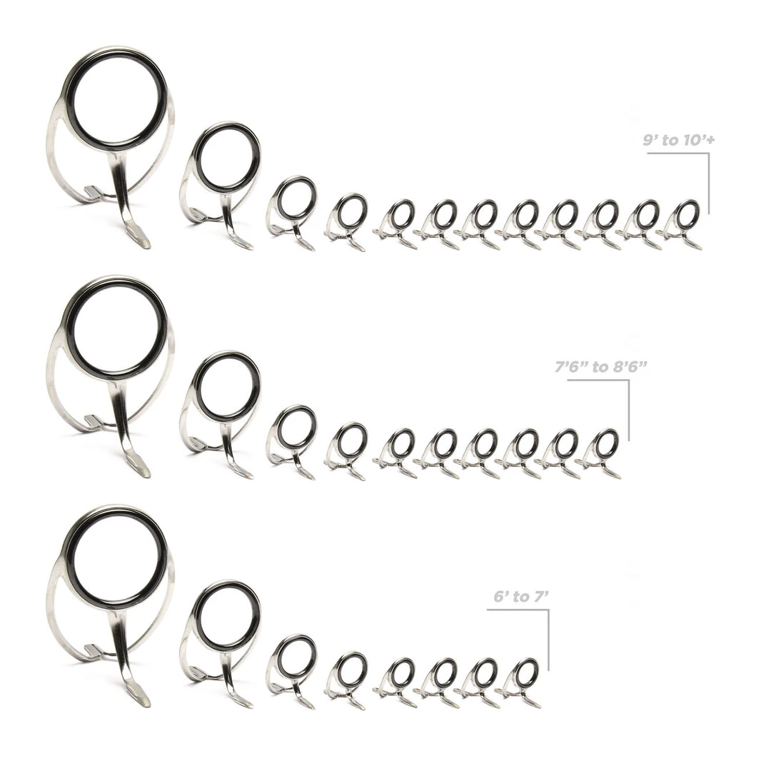 Components CRB Heavy Duty Spinning Rod Guide Kits 7 Components CRB Heavy Duty Spinning Rod Guide Kits