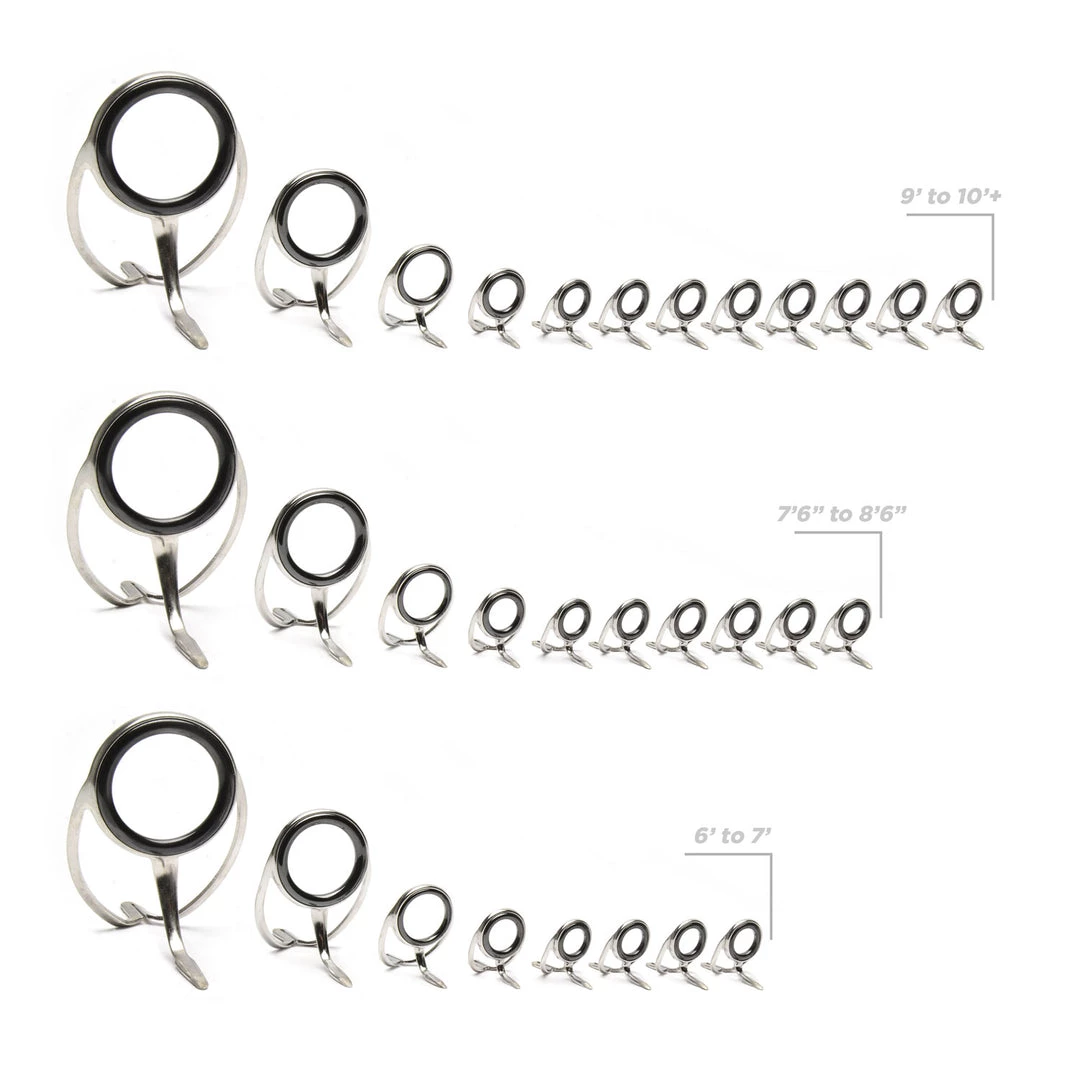 Components CRB Heavy Duty Spinning Rod Guide Kits 5 Components CRB Heavy Duty Spinning Rod Guide Kits