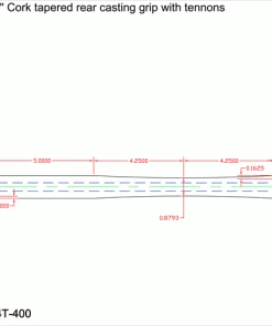 CRB Shaped Cork Rear Casting Grip - 14" Super Grade Components