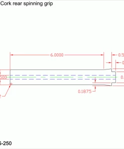 CRB Straight Rear Grip With Single Tenon For Spinning Rods 11 CRB Straight Rear Grip With Single Tenon For Spinning Rods