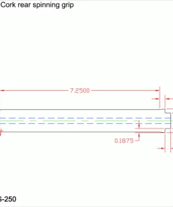 CRB Straight Rear Grip With Single Tenon For Spinning Rods 12 CRB Straight Rear Grip With Single Tenon For Spinning Rods