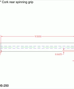 CRB Straight Rear Grip With Single Tenon For Spinning Rods 13 CRB Straight Rear Grip With Single Tenon For Spinning Rods