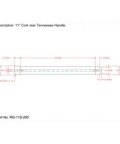 CRB Components Cork Rear Tennessee Handle Grip - 11&quot Super Grade