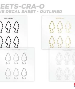 CRB Crappie Silhouette Rod Decals - Peel & Stick