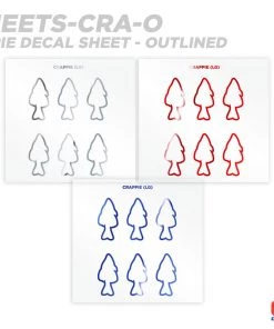 CRB Crappie Silhouette Rod Decals - Peel & Stick