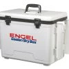 Engel USA Engel 19 Qt. Cooler/Dry Box With Rod Holders - White