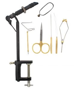 Mud Hole 7-Piece Fly Tying Tool Kit With Vise Gear