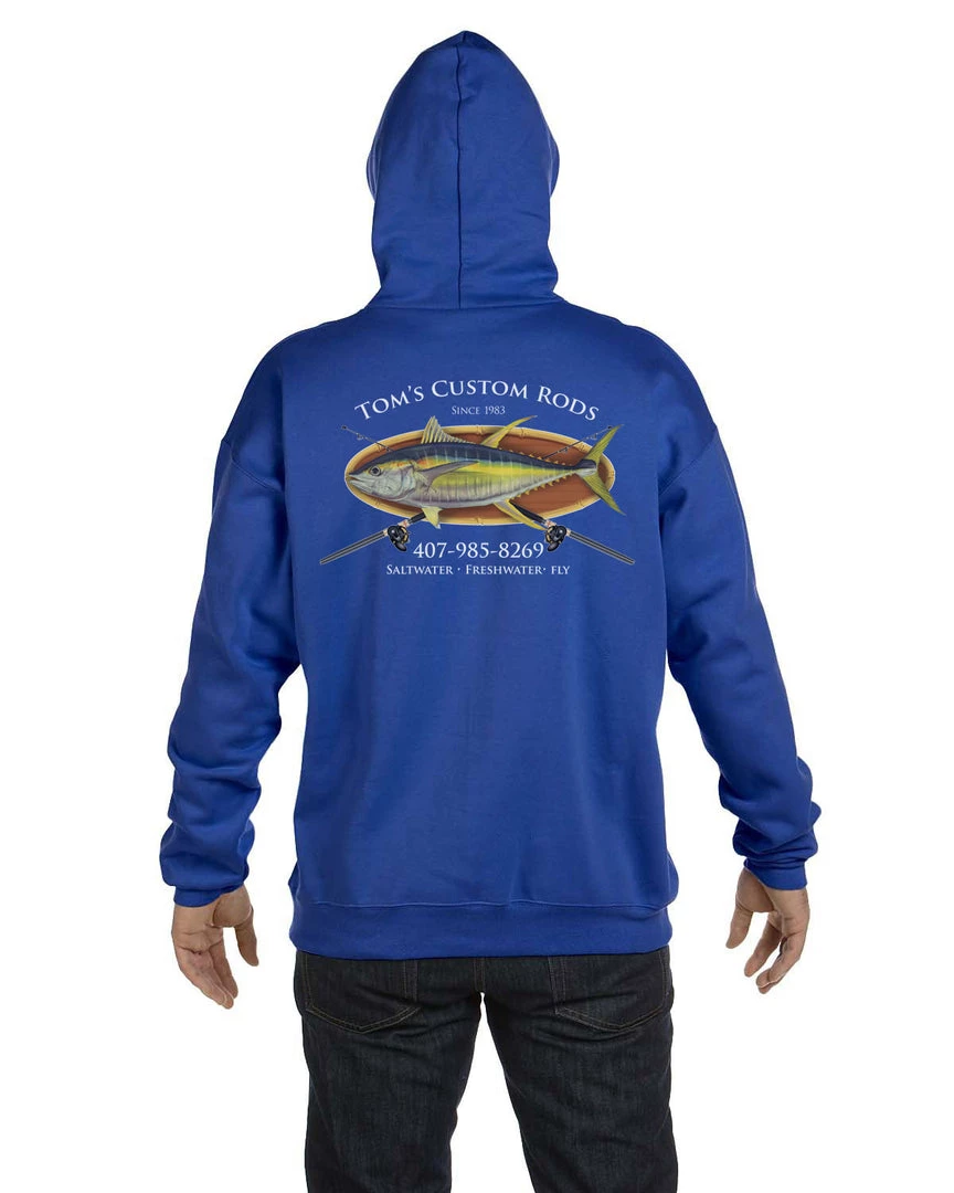 Mud Hole Custom Hoodie: Bamboo Frame With Crossing Rods Gear 7 Mud Hole Custom Hoodie: Bamboo Frame With Crossing Rods Gear