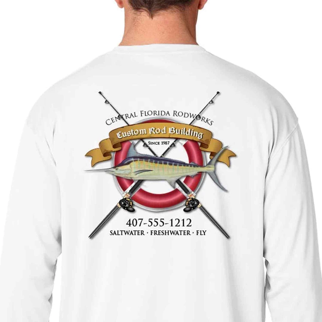 Mud Hole Gear Long-Sleeve Mesh Performance Tee: Life Ring With Crossing Rods 3 Mud Hole Gear Long-Sleeve Mesh Performance Tee: Life Ring With Crossing Rods