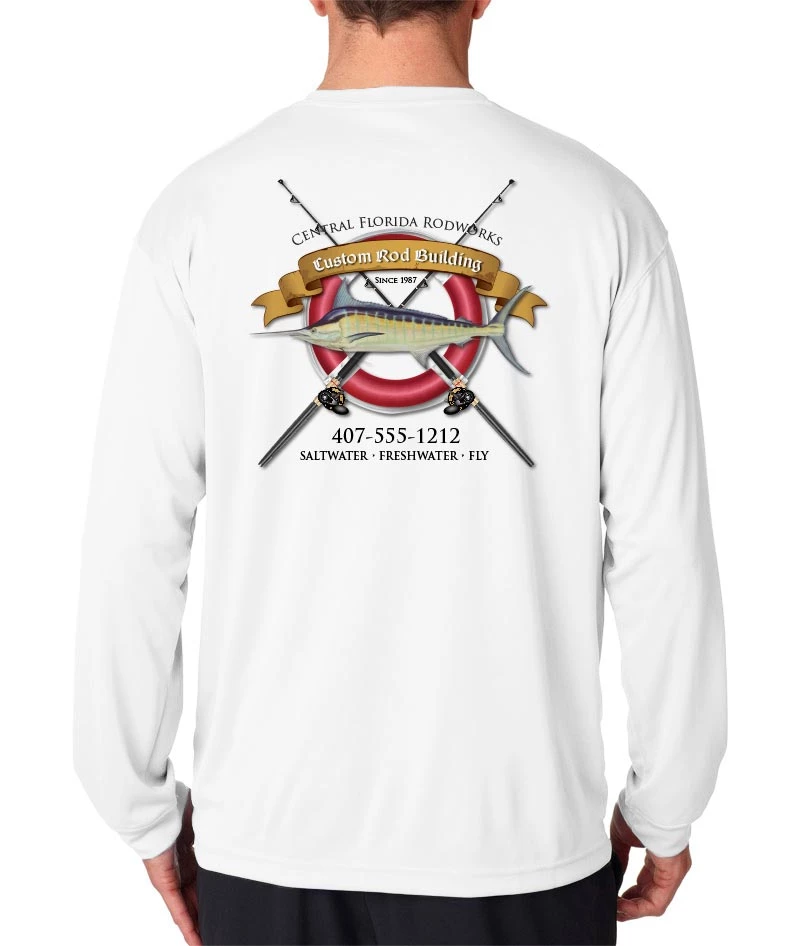 Mud Hole Gear Long-Sleeve Mesh Performance Tee: Life Ring With Crossing Rods 7 Mud Hole Gear Long-Sleeve Mesh Performance Tee: Life Ring With Crossing Rods