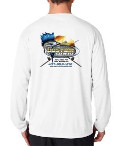 Mud Hole Long-Sleeve Mesh Performance Tee: Jumping Marlin Gear
