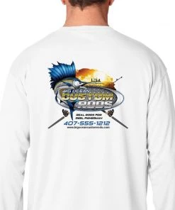 Mud Hole Long-Sleeve Mesh Performance Tee: Jumping Marlin Gear