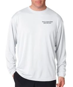 Mud Hole Long-Sleeve Mesh Performance Tee: Jumping Marlin Gear