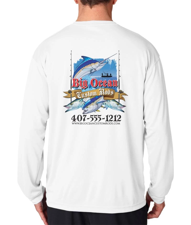 Mud Hole Long-Sleeve Mesh Performance Tee: Assorted Saltwater Gamefish 5 Mud Hole Long-Sleeve Mesh Performance Tee: Assorted Saltwater Gamefish