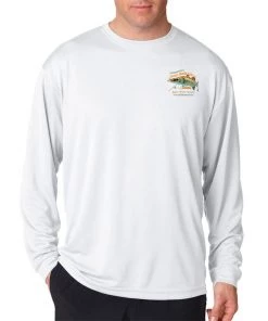 Mud Hole Custom Long-Sleeve Mesh Performance Tee: Emerging Snook