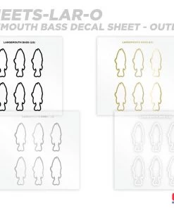 CRB Largemouth Bass Silhouette Rod Decals - Peel & Stick Supplies