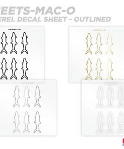 CRB Mackerel Silhouette Rod Decals - Peel & Stick Supplies