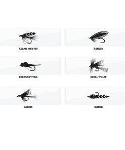 CRB Supplies Monochrome Fly Pattern Rod Decals