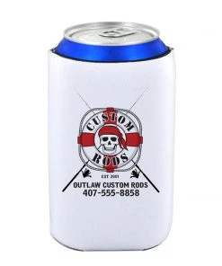 Mud Hole Gear Personalized Can Koozie 016 Pirate Skull Life Preserver