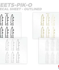 CRB Pike Silhouette Rod Decals - Peel & Stick