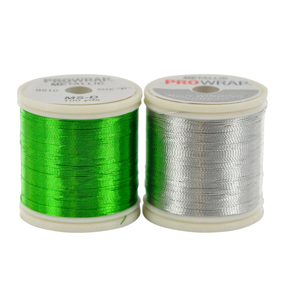 Supplies ProWrap Metallic Rod Winding Thread - Size D (100 Yds) 3 Supplies ProWrap Metallic Rod Winding Thread - Size D (100 Yds)