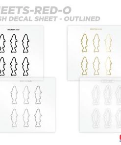 CRB Redfish Silhouette Rod Decals - Peel & Stick