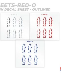 CRB Redfish Silhouette Rod Decals - Peel & Stick