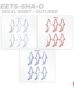 CRB Shark Silhouette Rod Decals - Peel & Stick Supplies