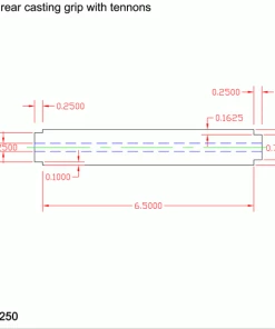 CRB Components Straight Rear Grip With Two Tenons For Casting Rods