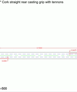 CRB Components Straight Rear Grip With Two Tenons For Casting Rods 13 CRB Components Straight Rear Grip With Two Tenons For Casting Rods