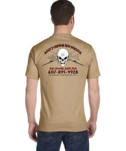 Mud Hole Custom T-Shirt: Skull With Crossing Rods Gear
