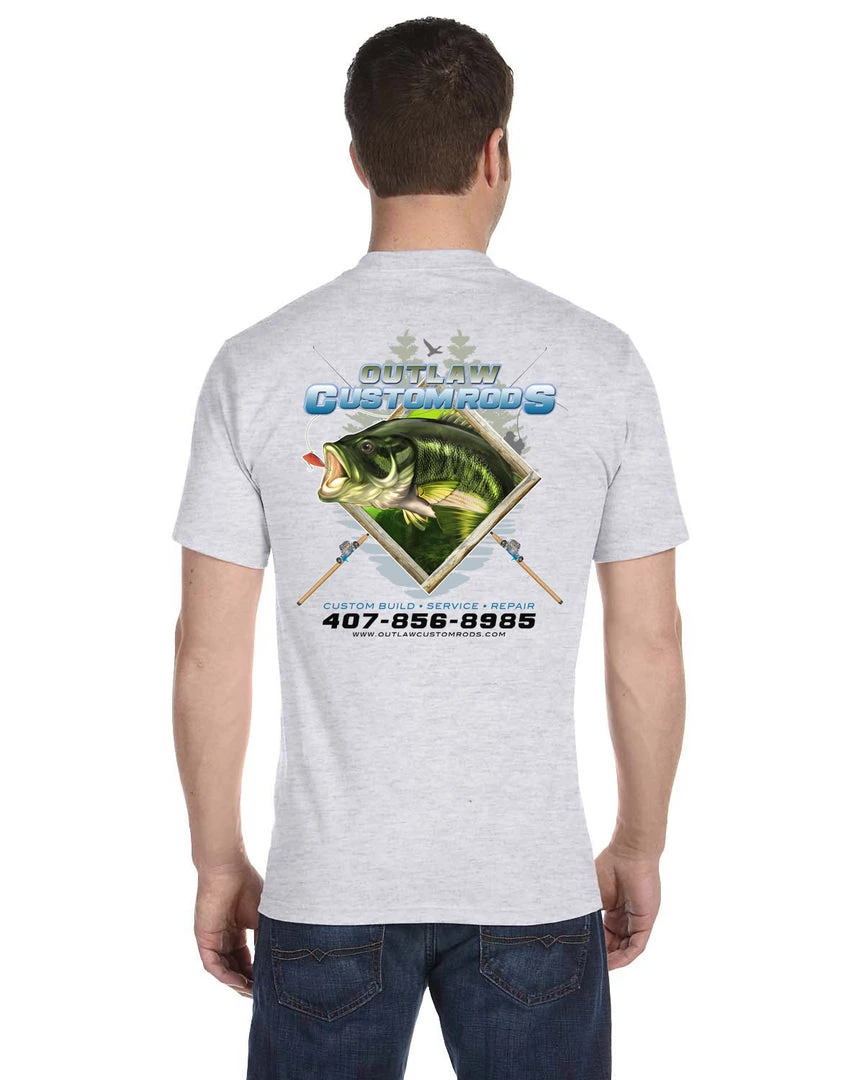 Mud Hole Custom T-Shirt: Largemouth Bass Chasing Lure 14 Mud Hole Custom T-Shirt: Largemouth Bass Chasing Lure