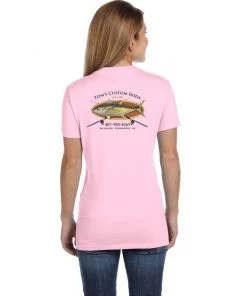 Mud Hole Women's Custom T-Shirt: Bamboo Frame With Crossing Rods Gear 14 Mud Hole Women's Custom T-Shirt: Bamboo Frame With Crossing Rods Gear