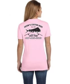 Mud Hole Women's Custom T-Shirt: Vintage Distressed Fish And Rods Gear
