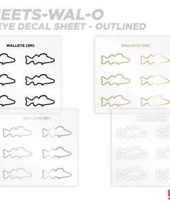CRB Supplies Walleye Silhouette Rod Decals - Peel & Stick