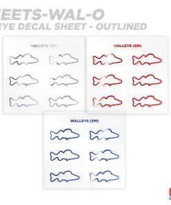 CRB Supplies Walleye Silhouette Rod Decals - Peel & Stick